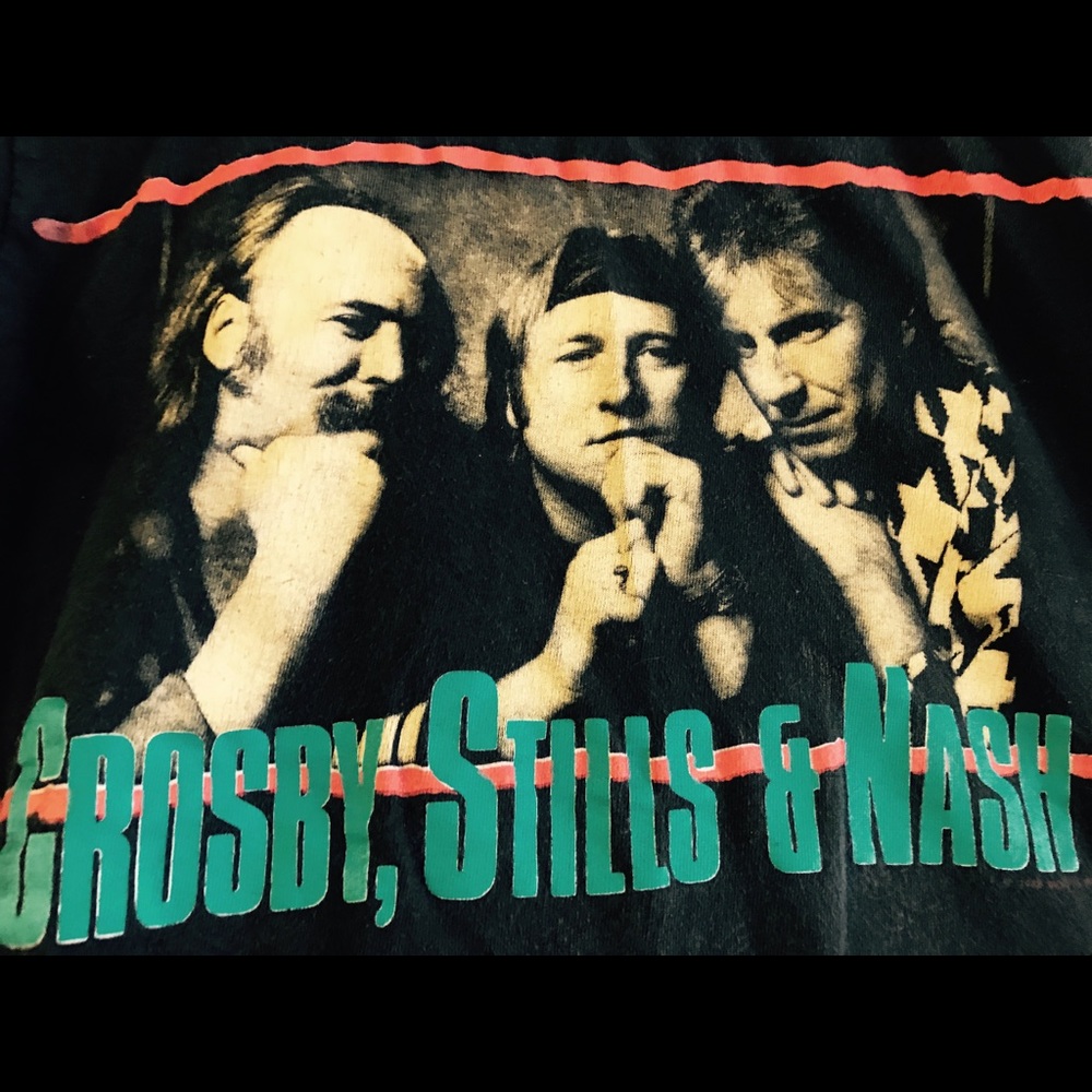 Crosby Stills Nash Band Tshirt- Rock Vintage Med
